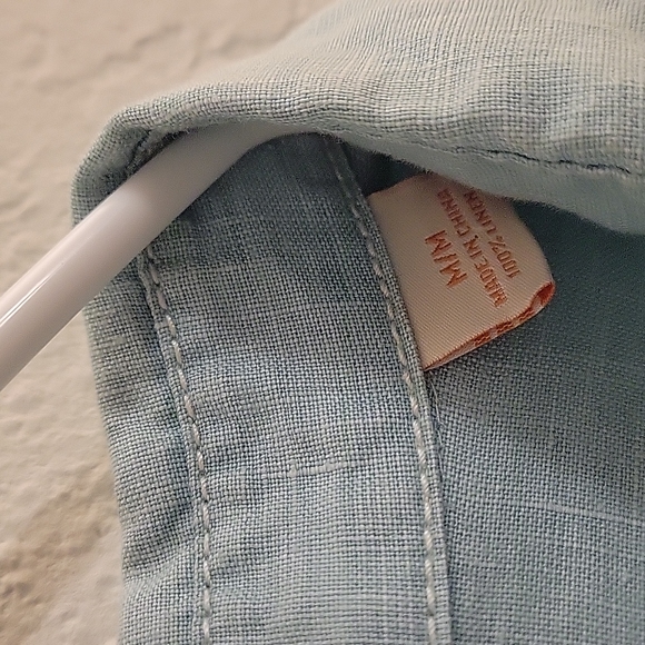 Tommy Bahama Linen Button-down - Aqua - Medium - Picture 6 of 14